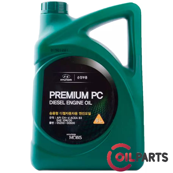 Масло Mobis Premium PC Diesel 10W-30, 6л.