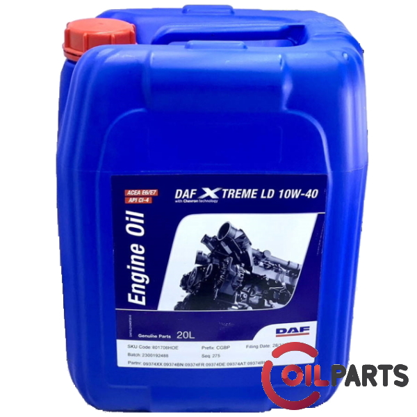 Олива моторна DAF XTREME LD 10W-40 20 л 09374