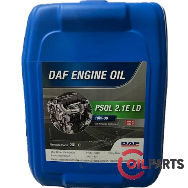 Олива моторна DAF PSQL 2.4 LD/PSQL 2.1E LD 10W-30 20 л 30106