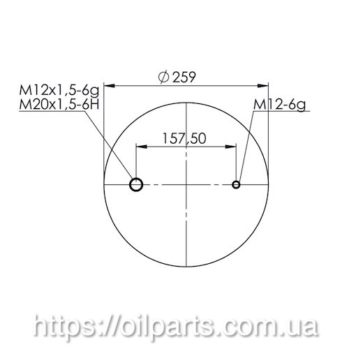 Пневморессора Fabio 342619-1CPL