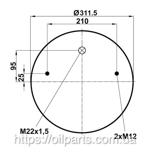 Пневморессора Fabio 344942-2S