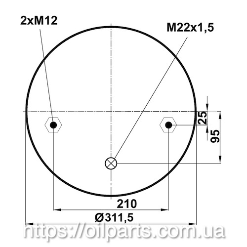 Пневморессора Fabio 344942-C