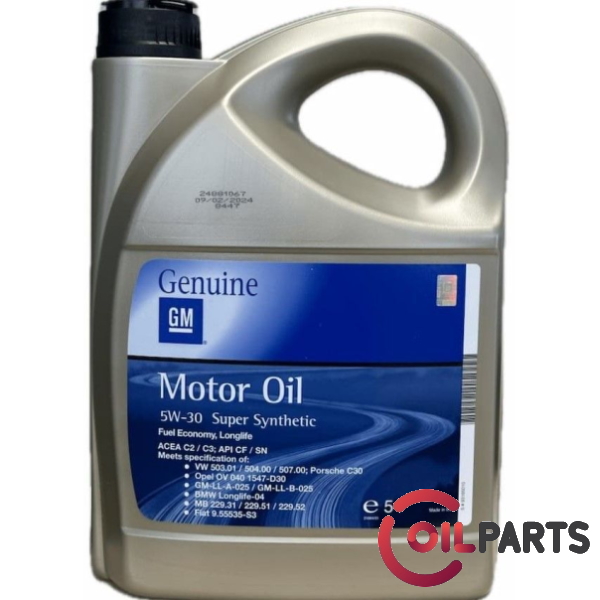 Олива GM Super Synthetic 5W-30, 5л. 93165010