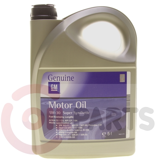 Олива GM Super Synthetic 5W-30, 5л. 93165010