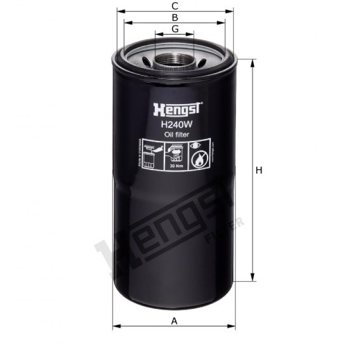 Фільтр масляний Hengst H240W		