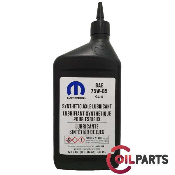 Масло MOPAR Synthetic Gear Oil 75W-85, 1qt. 05136035AD