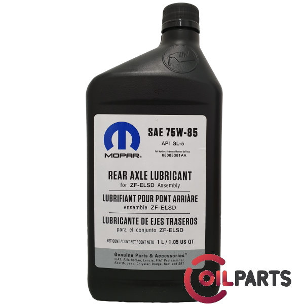 Масло MOPAR 75W-85, GL-5 for ZF-ELSD, 1L  68083381AA