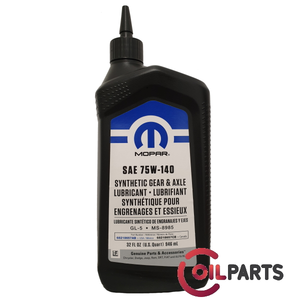 Масло MOPAR Synthetic Gear Oil 75W-140, GL-5, 1qt. 68218657AB