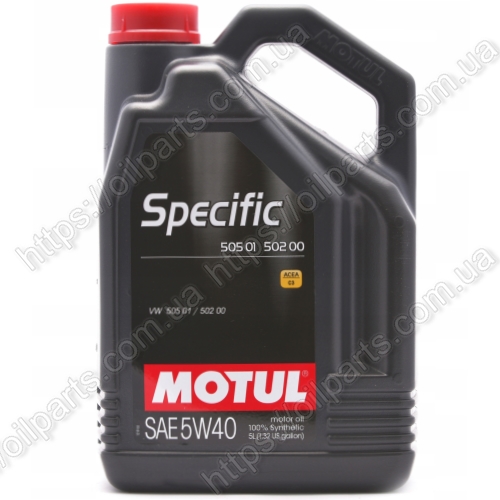 Масло Motul Specific 505 01/502 00 5W-40, 5л., 101575