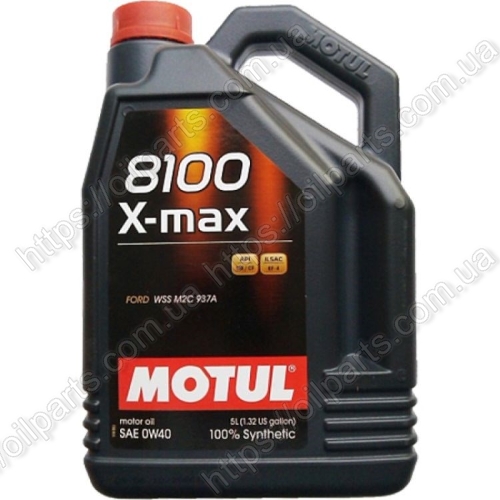 Масло Motul 8100 X-max 0W-40, 5л. 104533