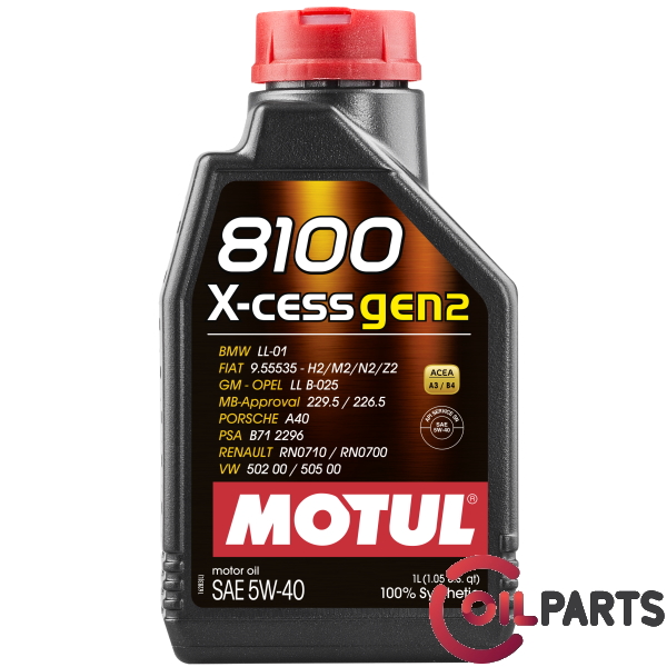 Масло Motul 8100 X-cess GEN-2 5W-40, 1л 109774