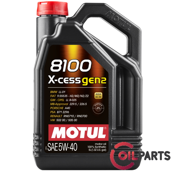 Масло Motul 8100 X-cess GEN-2 5W-40, 5л. 109776