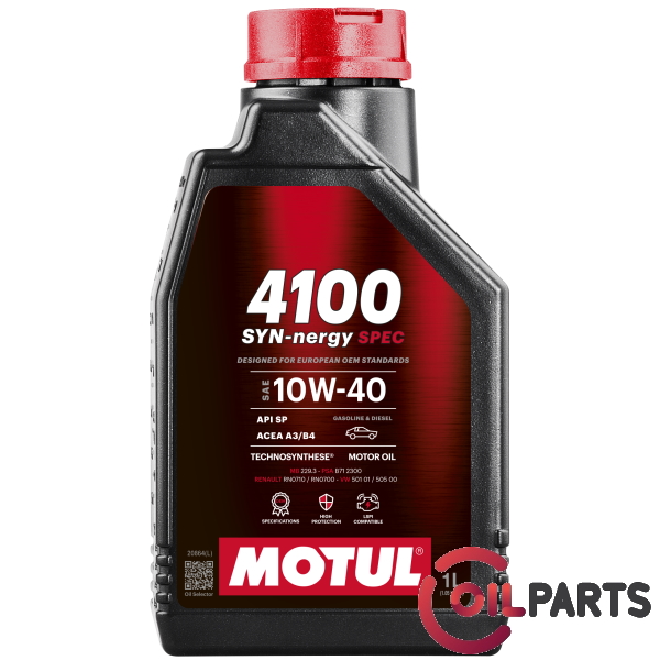 Олива Motul 4100 Syn-nergy Spec 10W-40, 1л. 112890 