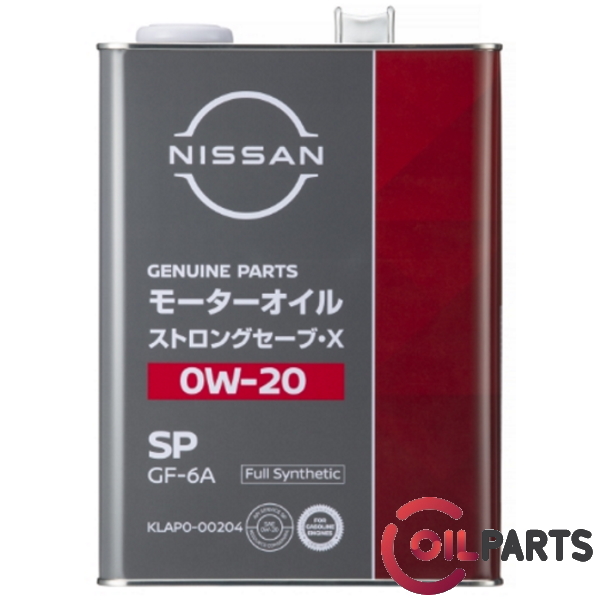 Олива Nissan SP Strong Save X 0W-20 (Japan), 4л. KLAP0-00204
