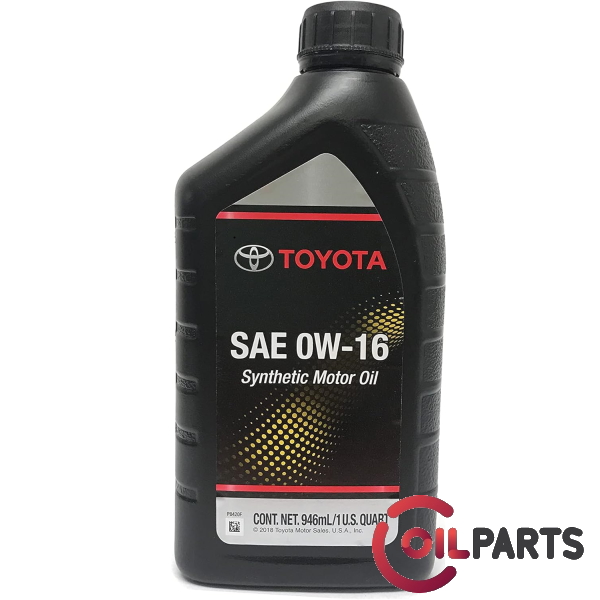 Масло TOYOTA Syntetic Oil  0W-16, 1qt.