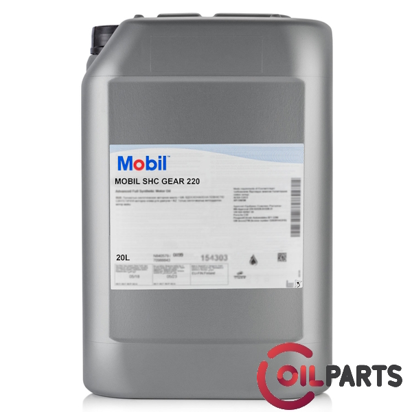 Масло Mobil SHC Gear 220 (20л.) | OILPARTS Масло Mobil SHC Gear 220 (20л.)